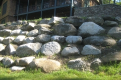 central portion of stone embankment